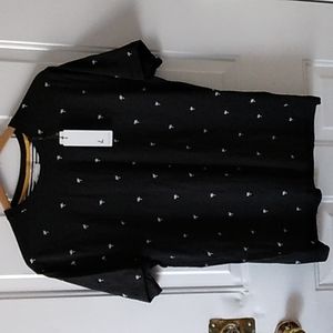 Decimos & Flower Black Palm Tree Shirt sz. L